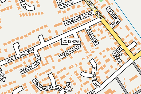 CO12 4XG map - OS OpenMap – Local (Ordnance Survey)