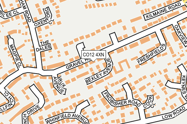 CO12 4XN map - OS OpenMap – Local (Ordnance Survey)