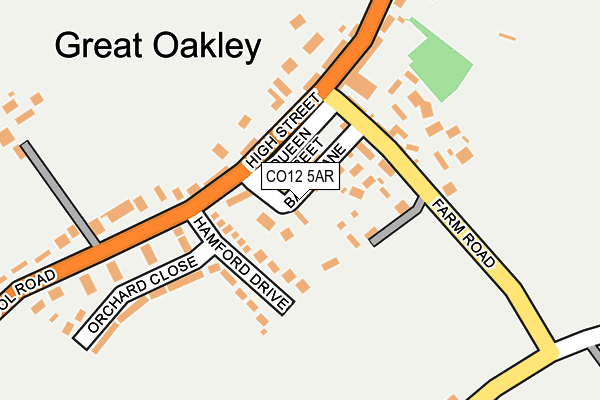 CO12 5AR map - OS OpenMap – Local (Ordnance Survey)