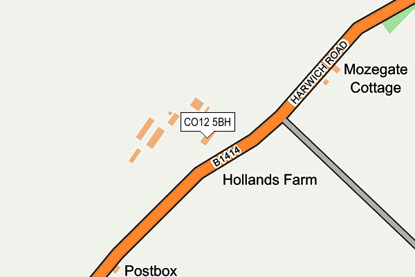 CO12 5BH map - OS OpenMap – Local (Ordnance Survey)