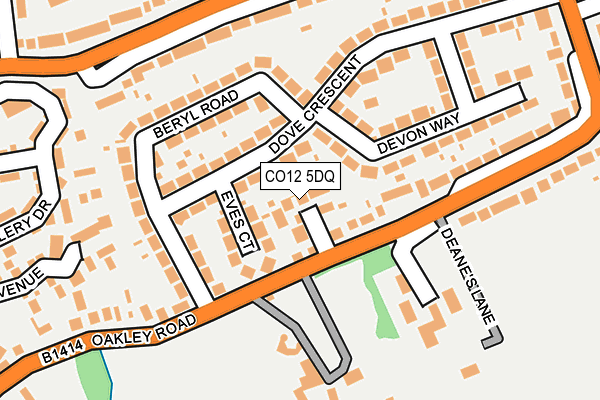 CO12 5DQ map - OS OpenMap – Local (Ordnance Survey)