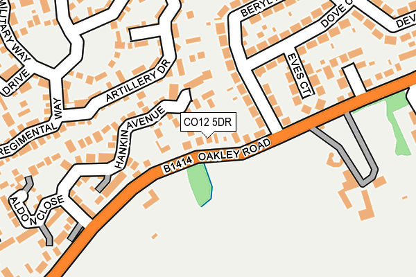 CO12 5DR map - OS OpenMap – Local (Ordnance Survey)