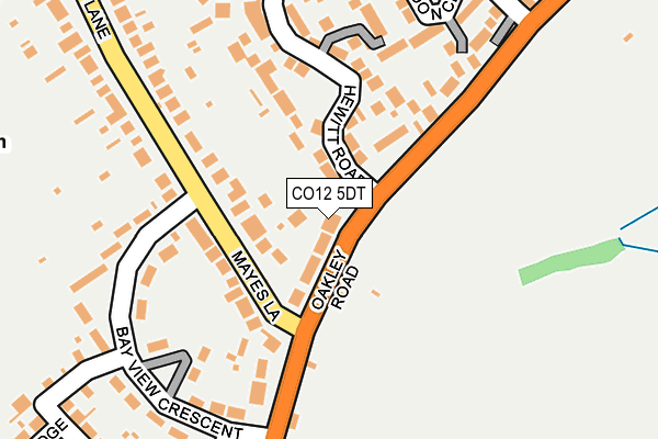 CO12 5DT map - OS OpenMap – Local (Ordnance Survey)