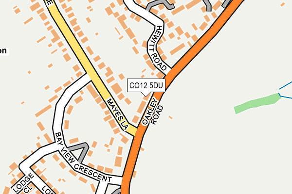 CO12 5DU map - OS OpenMap – Local (Ordnance Survey)