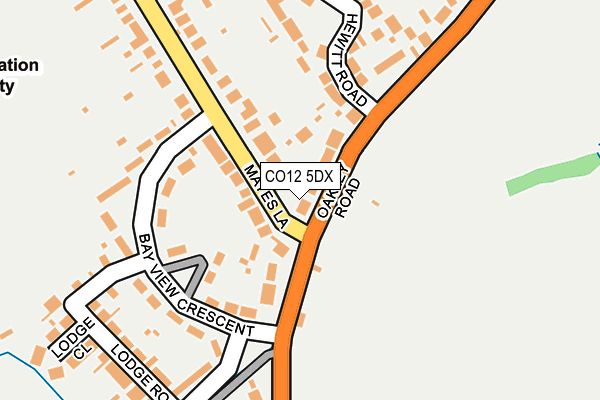 CO12 5DX map - OS OpenMap – Local (Ordnance Survey)