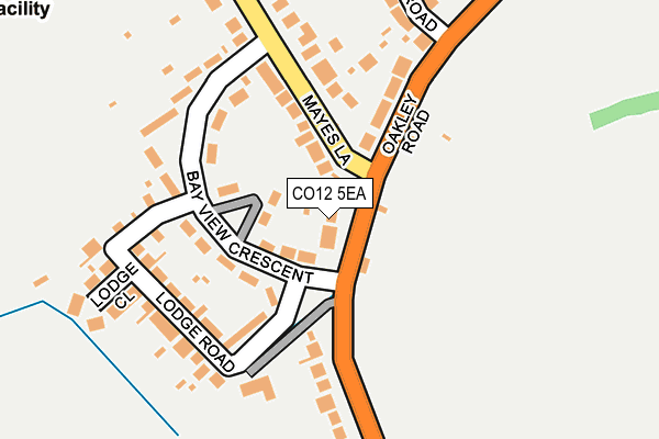 CO12 5EA map - OS OpenMap – Local (Ordnance Survey)