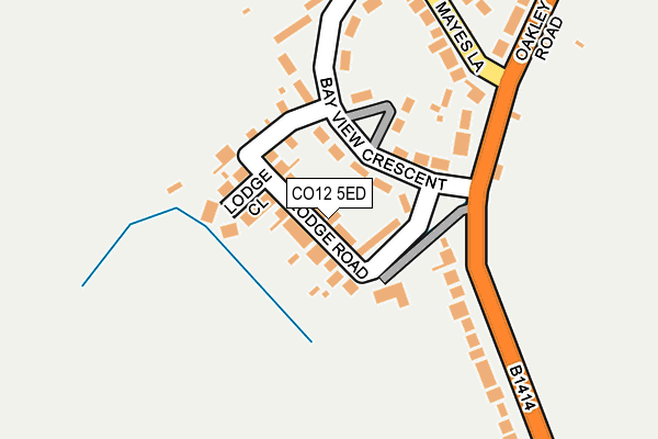CO12 5ED map - OS OpenMap – Local (Ordnance Survey)
