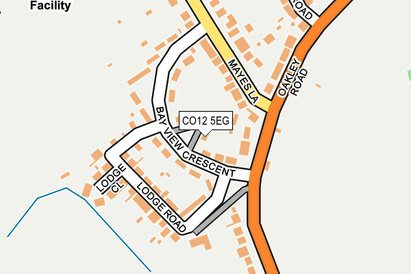 CO12 5EG map - OS OpenMap – Local (Ordnance Survey)