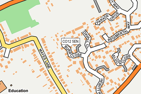 CO12 5EN map - OS OpenMap – Local (Ordnance Survey)