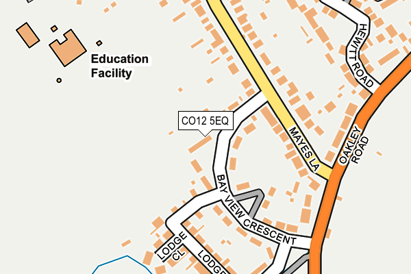 CO12 5EQ map - OS OpenMap – Local (Ordnance Survey)