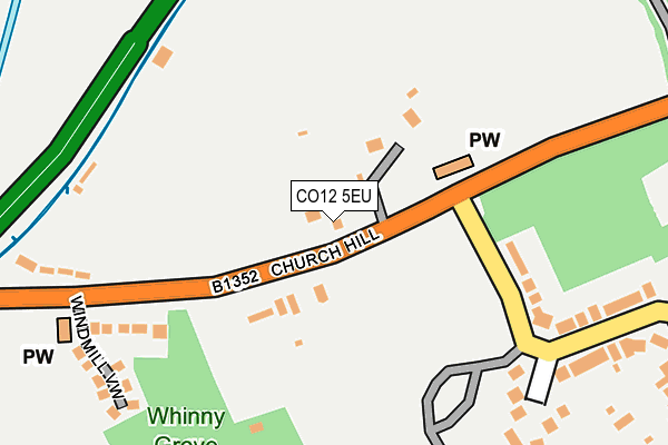 CO12 5EU map - OS OpenMap – Local (Ordnance Survey)