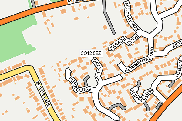 CO12 5EZ map - OS OpenMap – Local (Ordnance Survey)