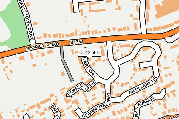 CO12 5FD map - OS OpenMap – Local (Ordnance Survey)