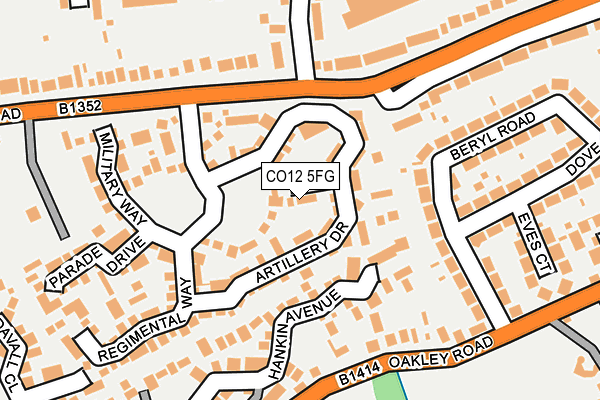 CO12 5FG map - OS OpenMap – Local (Ordnance Survey)