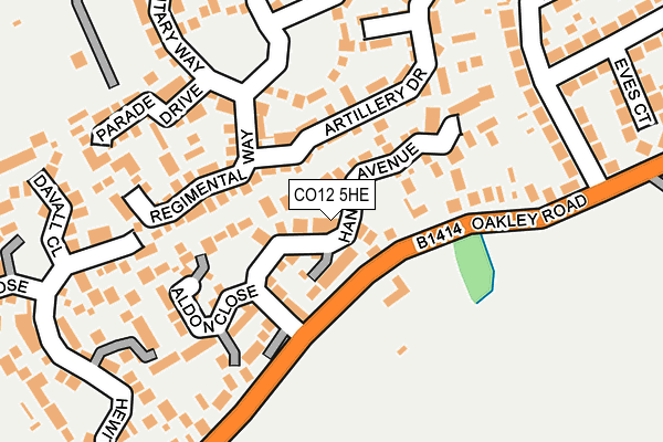 CO12 5HE map - OS OpenMap – Local (Ordnance Survey)