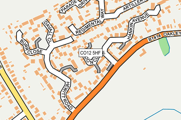 CO12 5HF map - OS OpenMap – Local (Ordnance Survey)