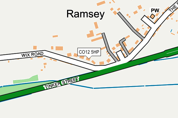 CO12 5HP map - OS OpenMap – Local (Ordnance Survey)