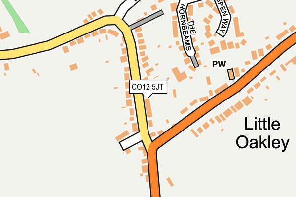 CO12 5JT map - OS OpenMap – Local (Ordnance Survey)