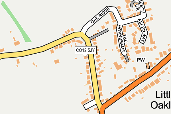 CO12 5JY map - OS OpenMap – Local (Ordnance Survey)