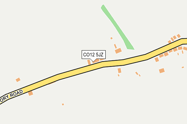 CO12 5JZ map - OS OpenMap – Local (Ordnance Survey)