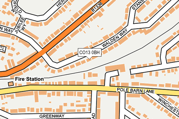 CO13 0BH map - OS OpenMap – Local (Ordnance Survey)