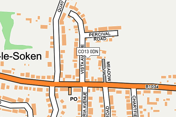 CO13 0DN map - OS OpenMap – Local (Ordnance Survey)