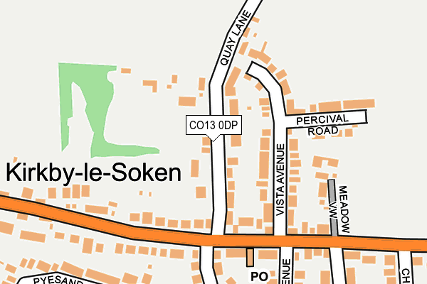 CO13 0DP map - OS OpenMap – Local (Ordnance Survey)