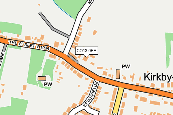 CO13 0EE map - OS OpenMap – Local (Ordnance Survey)