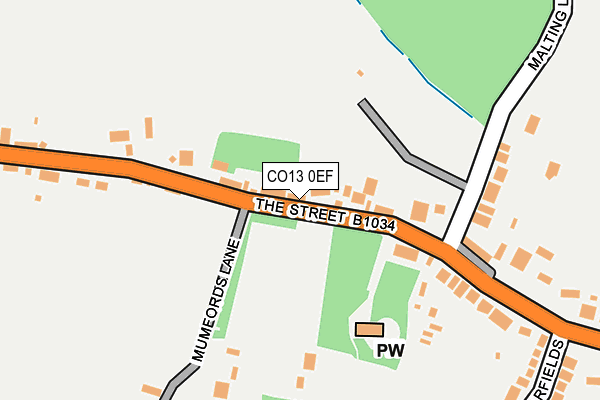 CO13 0EF map - OS OpenMap – Local (Ordnance Survey)