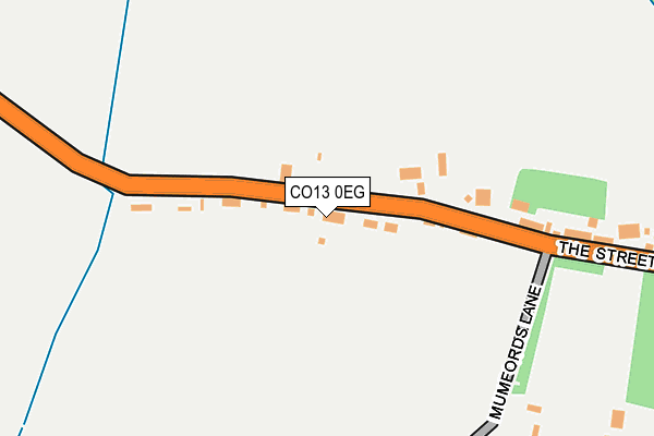 CO13 0EG map - OS OpenMap – Local (Ordnance Survey)