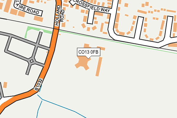 CO13 0FB map - OS OpenMap – Local (Ordnance Survey)