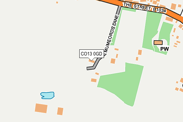 CO13 0GD map - OS OpenMap – Local (Ordnance Survey)