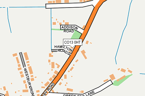 CO13 0HT map - OS OpenMap – Local (Ordnance Survey)