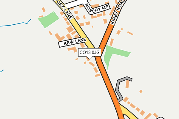 CO13 0JG map - OS OpenMap – Local (Ordnance Survey)