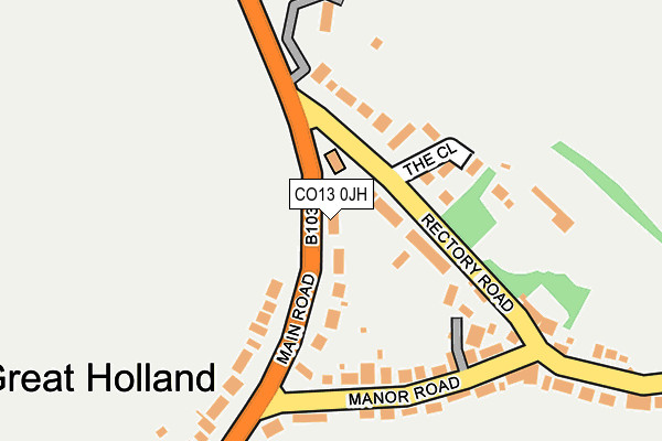CO13 0JH map - OS OpenMap – Local (Ordnance Survey)