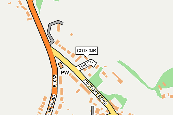 CO13 0JR map - OS OpenMap – Local (Ordnance Survey)
