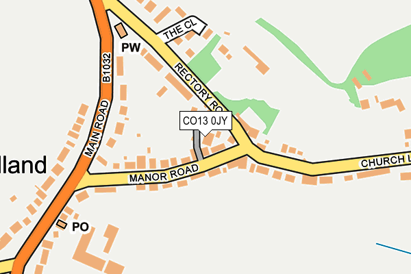 CO13 0JY map - OS OpenMap – Local (Ordnance Survey)