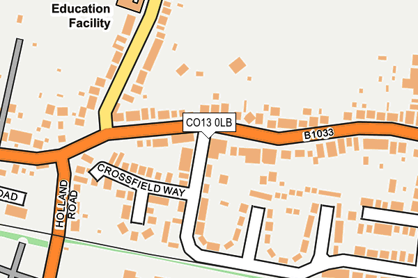 CO13 0LB map - OS OpenMap – Local (Ordnance Survey)