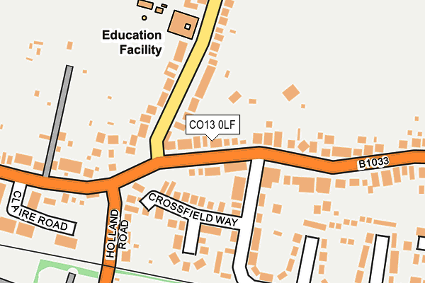 CO13 0LF map - OS OpenMap – Local (Ordnance Survey)