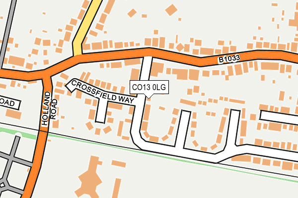 CO13 0LG map - OS OpenMap – Local (Ordnance Survey)