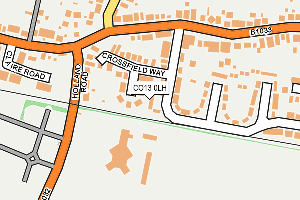 CO13 0LH map - OS OpenMap – Local (Ordnance Survey)