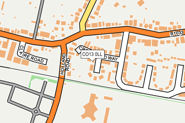 CO13 0LL map - OS OpenMap – Local (Ordnance Survey)