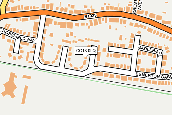 CO13 0LQ map - OS OpenMap – Local (Ordnance Survey)