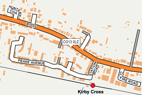 CO13 0LZ map - OS OpenMap – Local (Ordnance Survey)