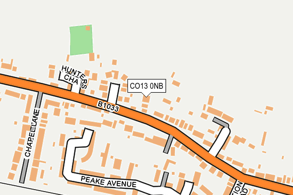CO13 0NB map - OS OpenMap – Local (Ordnance Survey)