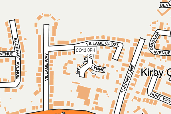 CO13 0PH map - OS OpenMap – Local (Ordnance Survey)