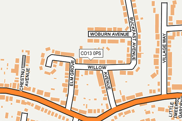 CO13 0PS map - OS OpenMap – Local (Ordnance Survey)