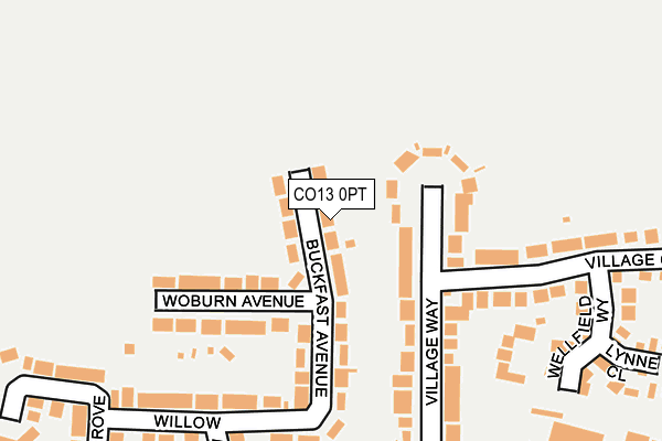 CO13 0PT map - OS OpenMap – Local (Ordnance Survey)