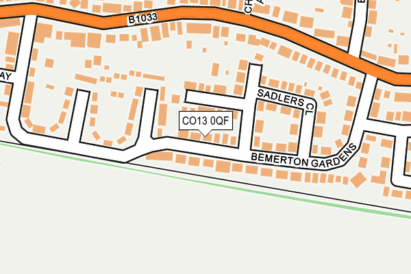 CO13 0QF map - OS OpenMap – Local (Ordnance Survey)