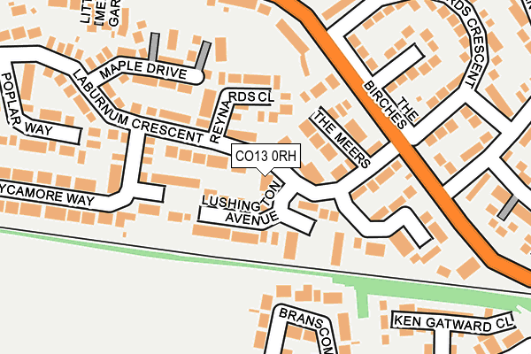 CO13 0RH map - OS OpenMap – Local (Ordnance Survey)